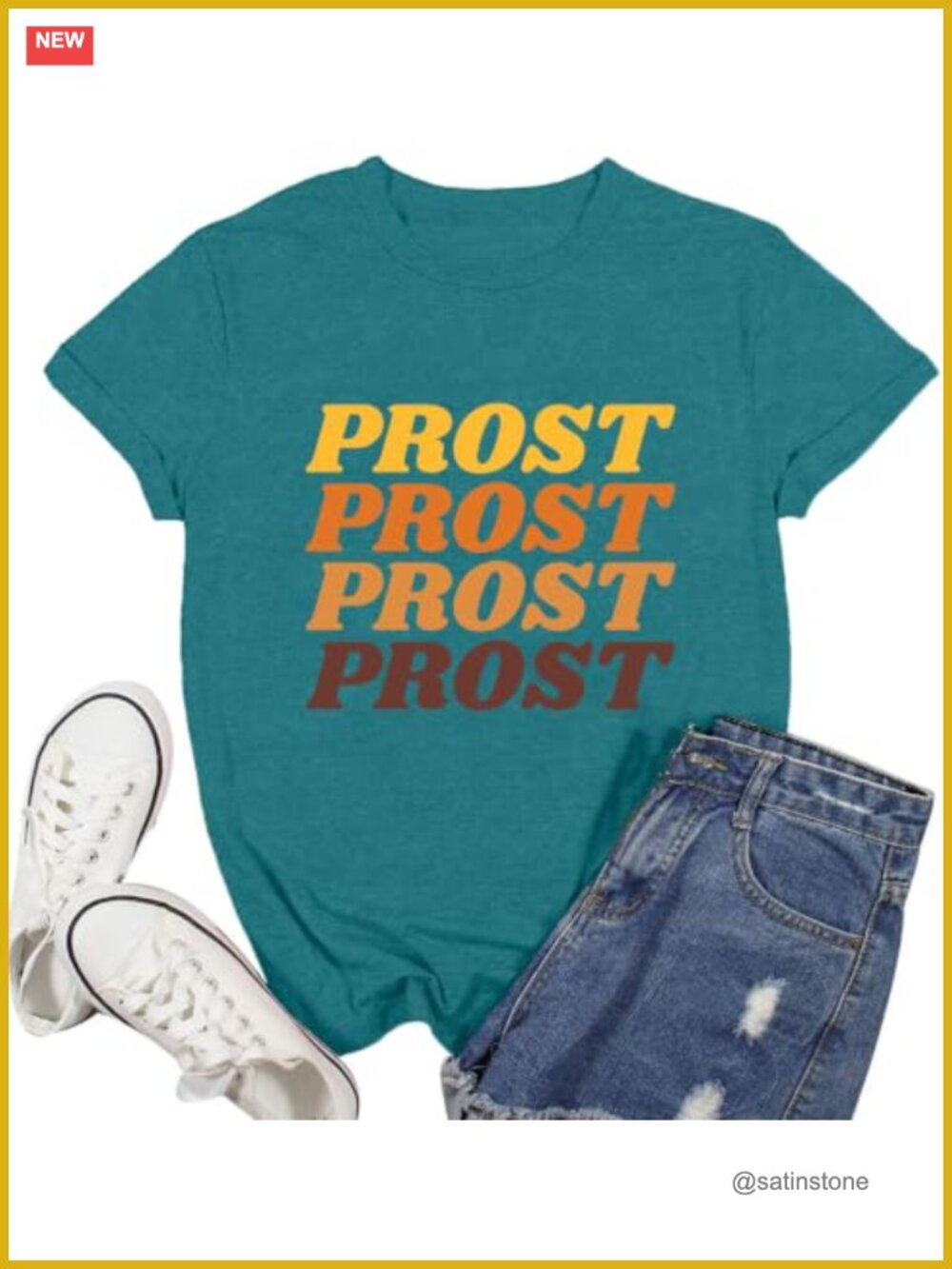 Women Okotberfest Funny Prost Letter Print T-Shirt Party Tee Short Sleeve